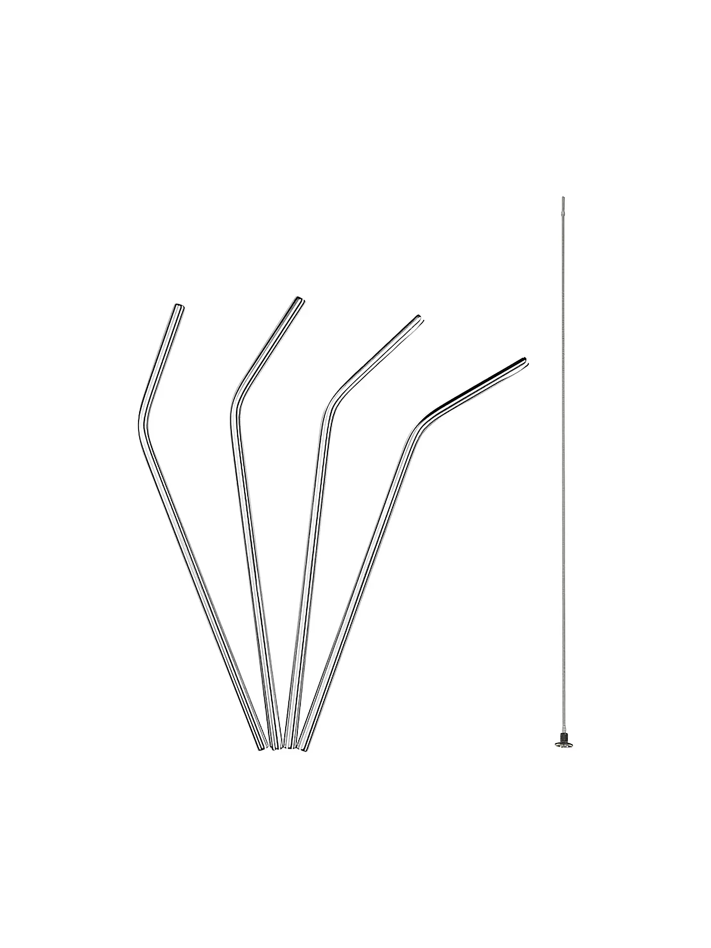 LURCH | Trinkhalme EDS gebogen 21,5cm 4er | 